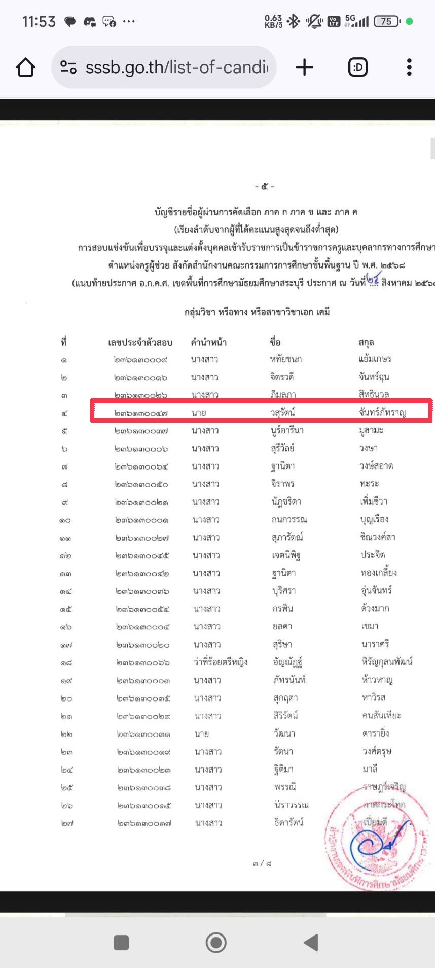 ขอแสดงความยินดีกับบัณฑิตสอบผ่านการคัดเลือกครูผู้ช่...