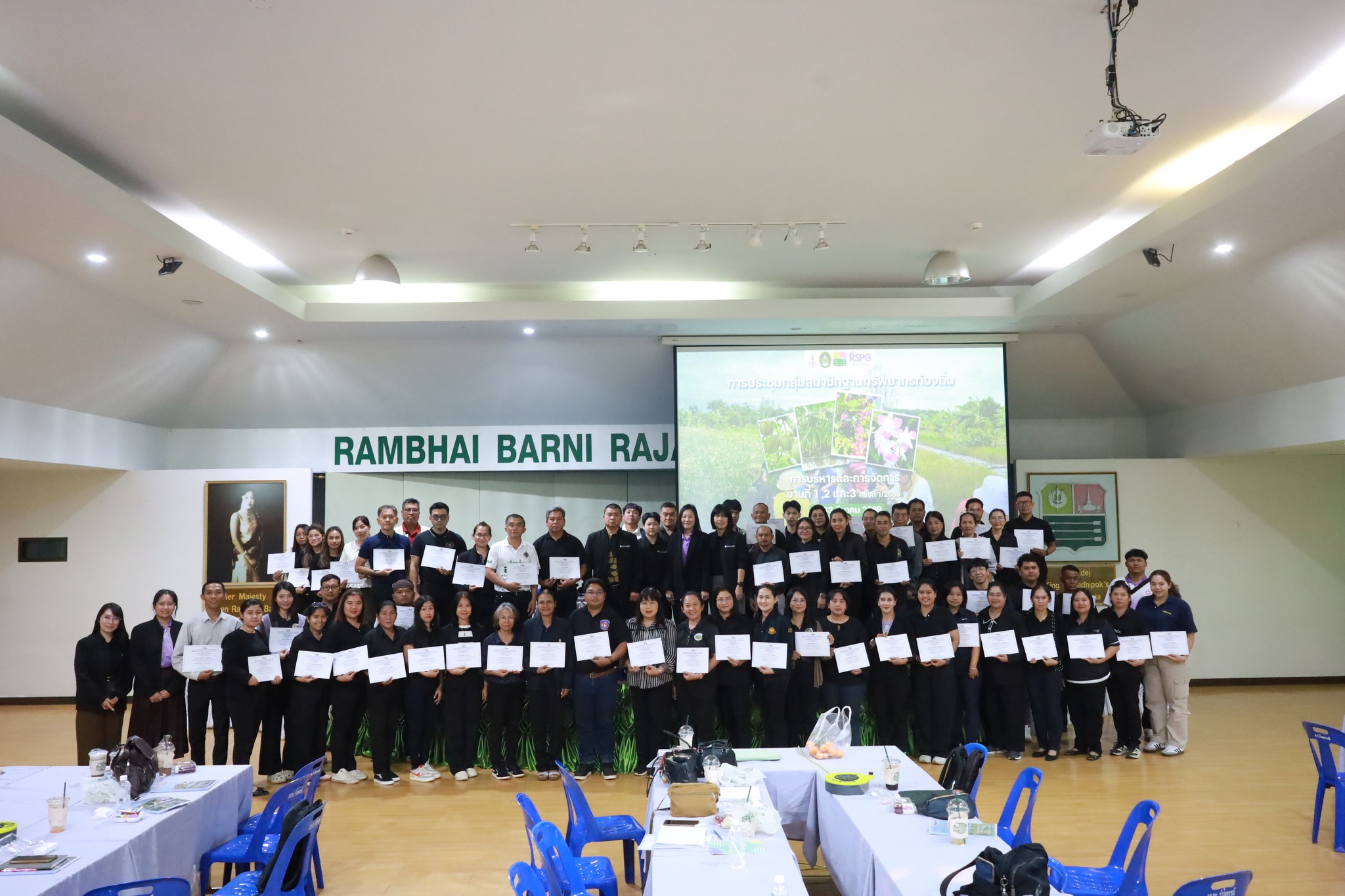 ศูนย์ประสานงาน อพ.สธ.-มร.รพ. จัดพิธีปิดและมอบเกียรติบัตร การประชุมกลุ่มสมาชิกฐานทรัพยากรท้องถิ่น หลักสูตร การบริหารและการจัดการ งานที่ 1 งานที่ 2 และงานที่ 3 ครั้งที่ 1/2569