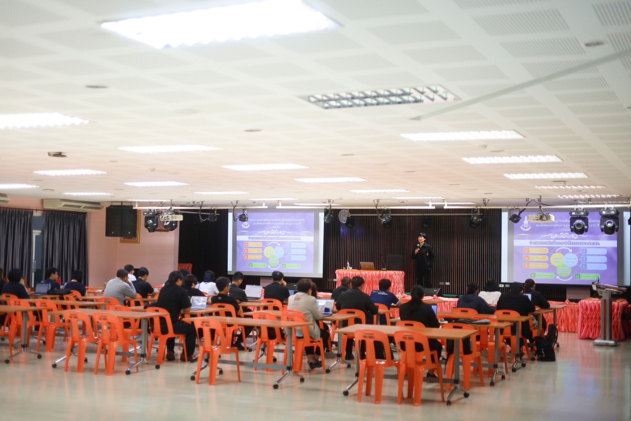 ศูนย์ประสานงาน อพ.สธ.-มร.รพ. จัดอบรมปฏิบัติการการพัฒนาแผนงานวิจัยและข้อเสนอโครงการบริการวิชาการ อพ.สธ. ปี 2571