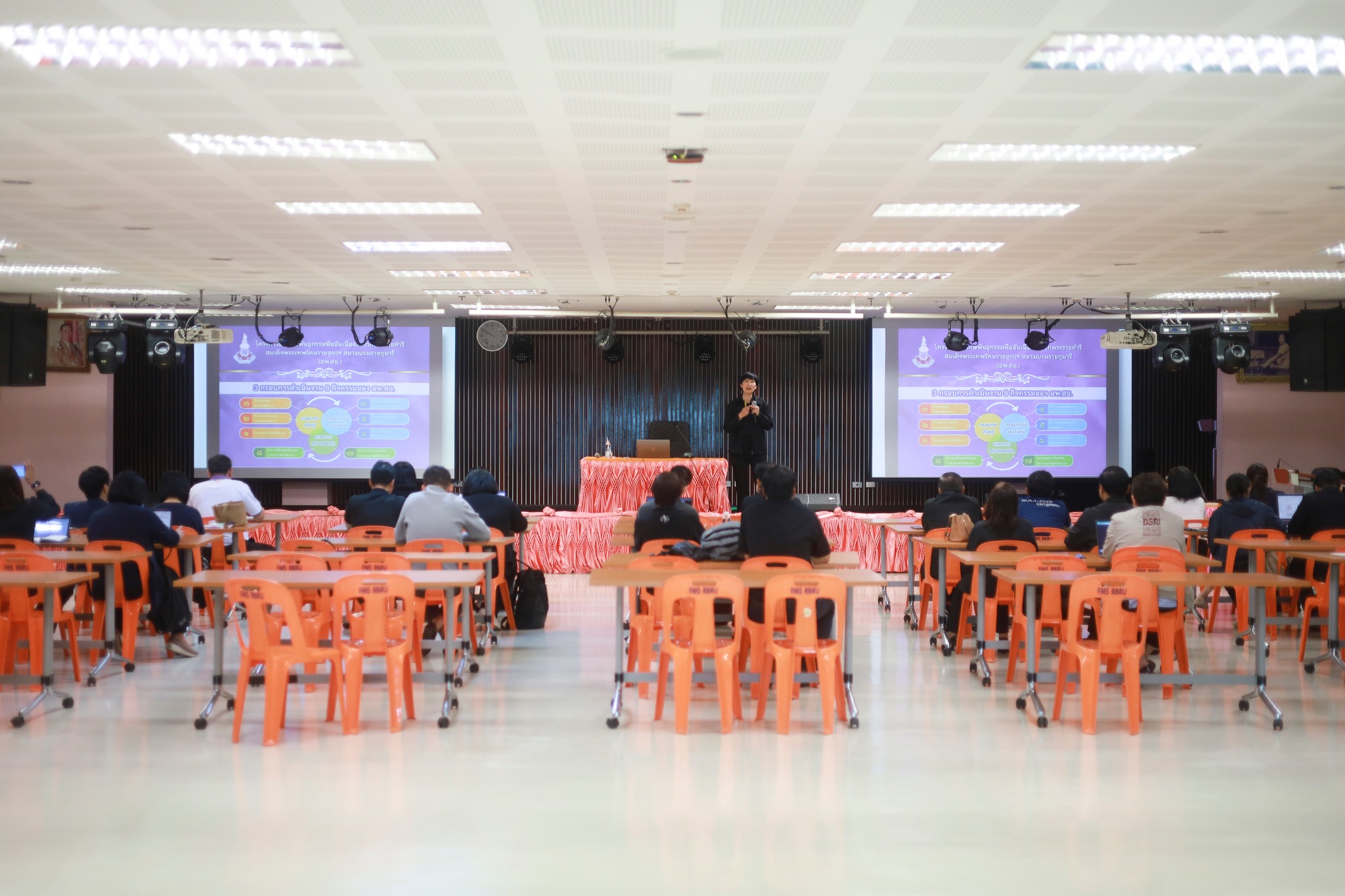 ศูนย์ประสานงาน อพ.สธ.-มร.รพ. จัดอบรมปฏิบัติการการพัฒนาแผนงานวิจัยและข้อเสนอโครงการบริการวิชาการ อพ.สธ. ปี 2571